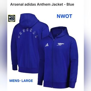 [M-L] Adidas Arsenal 24/25 Anthem Hooded Jacket (Blue)